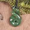 Twist or Pikorua carved from Hapopo Pounamu - NZ Greenstone