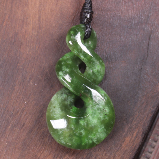 Twist carved from Kawakawa Pounamu - NZ Greenstone