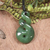 Twist or Pikorua carved from Hapopo Pounamu - NZ Greenstone