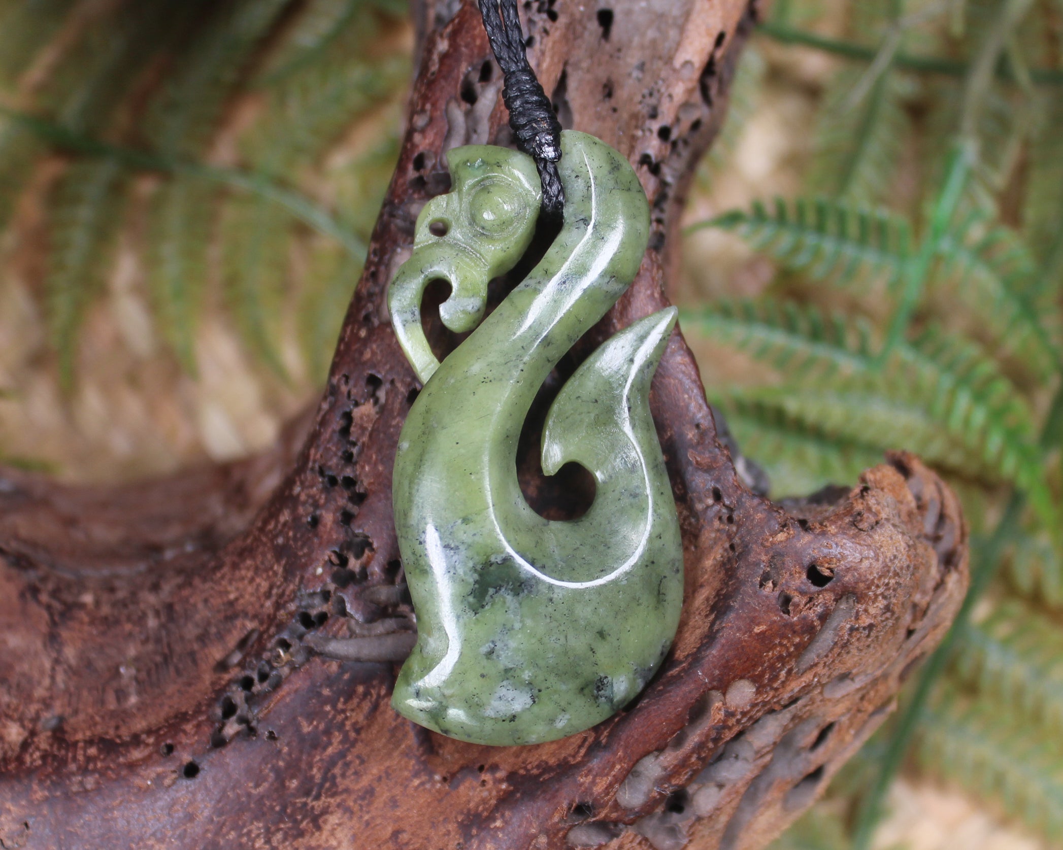 Manaia pendant carved from NZ Serpentine