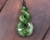 Twist carved from Kawakawa Pounamu - NZ Greenstone