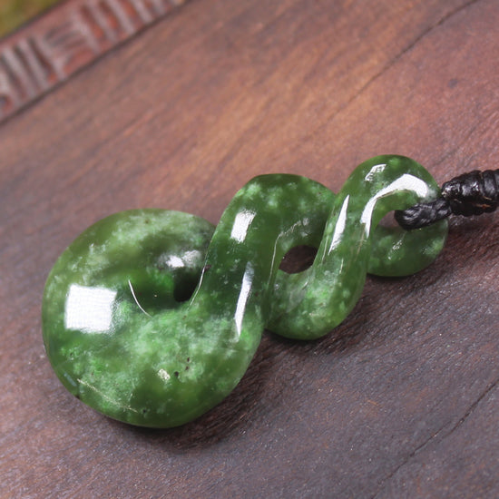 Twist carved from Kawakawa Pounamu - NZ Greenstone