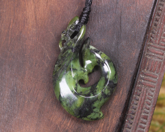 Douglas Creek Pounamu Manaia pendant - NZ Greenstone