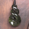 Twist carved from Rimu Pounamu - NZ Greenstone