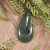 Hei Matau or Fish Hook carved from Hapopo Pounamu - NZ Greenstone