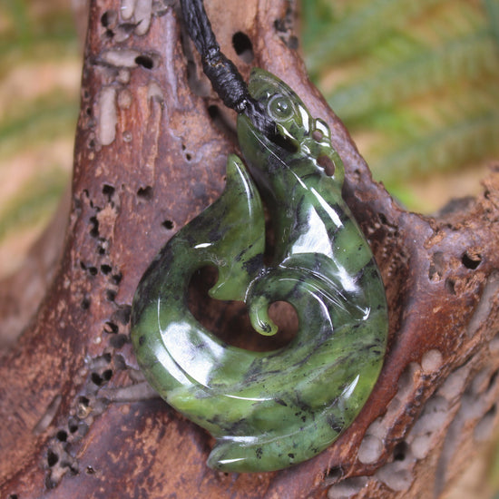 Douglas Creek Pounamu Manaia pendant - NZ Greenstone