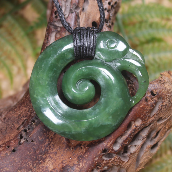 Koropepe carved from Hapopo Pounamu - NZ Greenstone