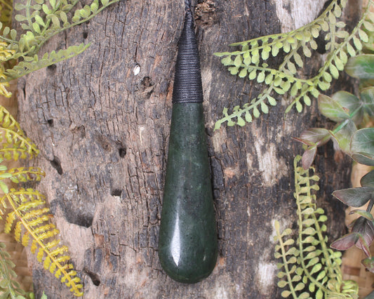 Rimu Pounamu Roimata Pendant - NZ Greenstone