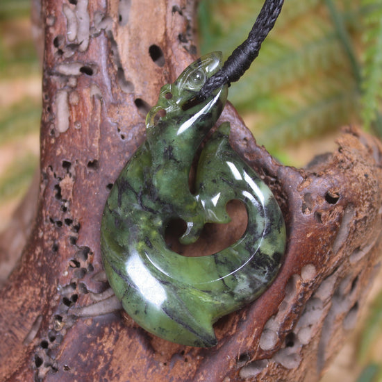 Douglas Creek Pounamu Manaia pendant - NZ Greenstone