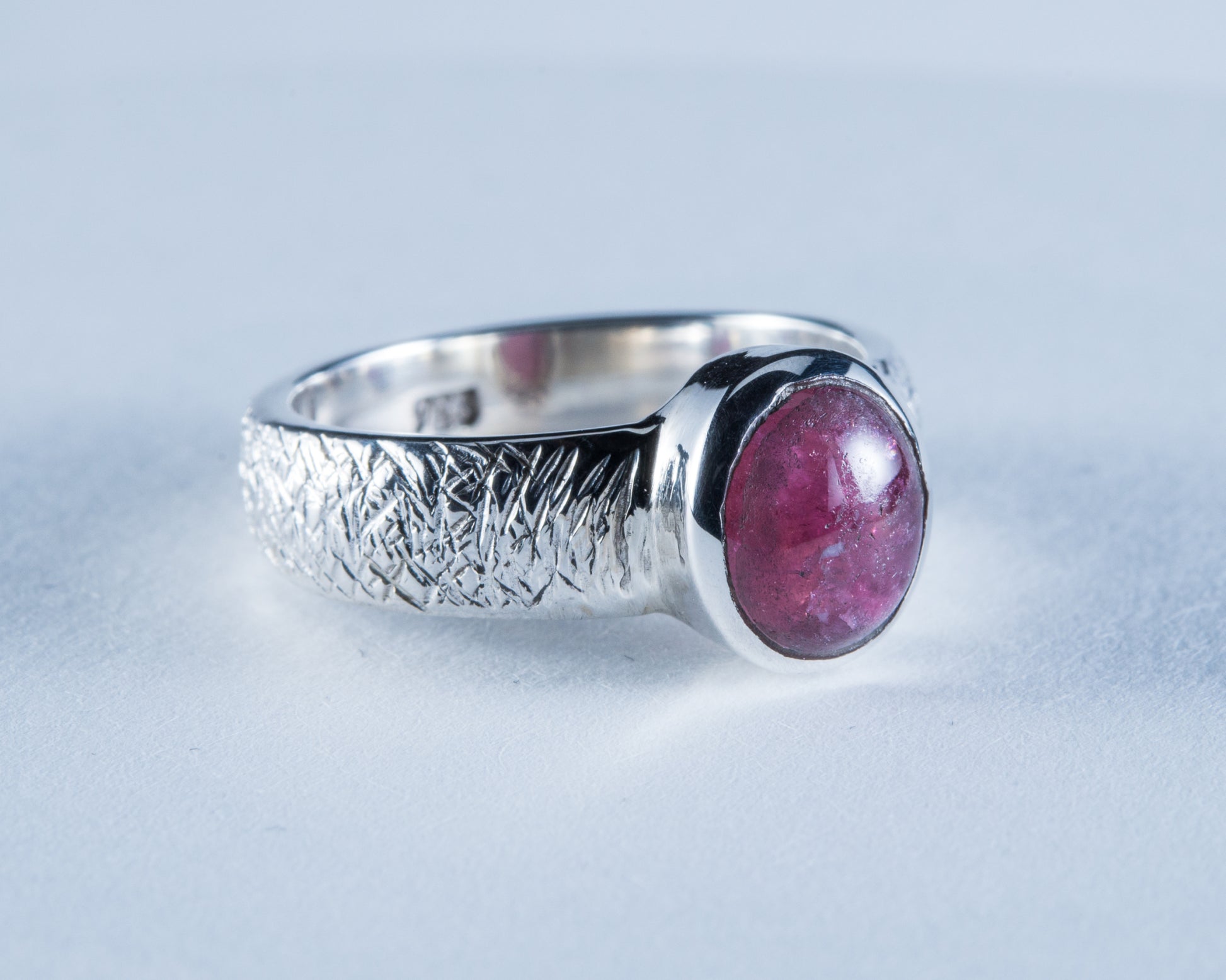 Pink Tourmaline Sterling Silver Ring