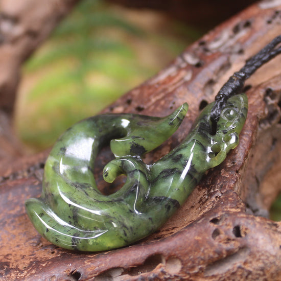 Douglas Creek Pounamu Manaia pendant - NZ Greenstone
