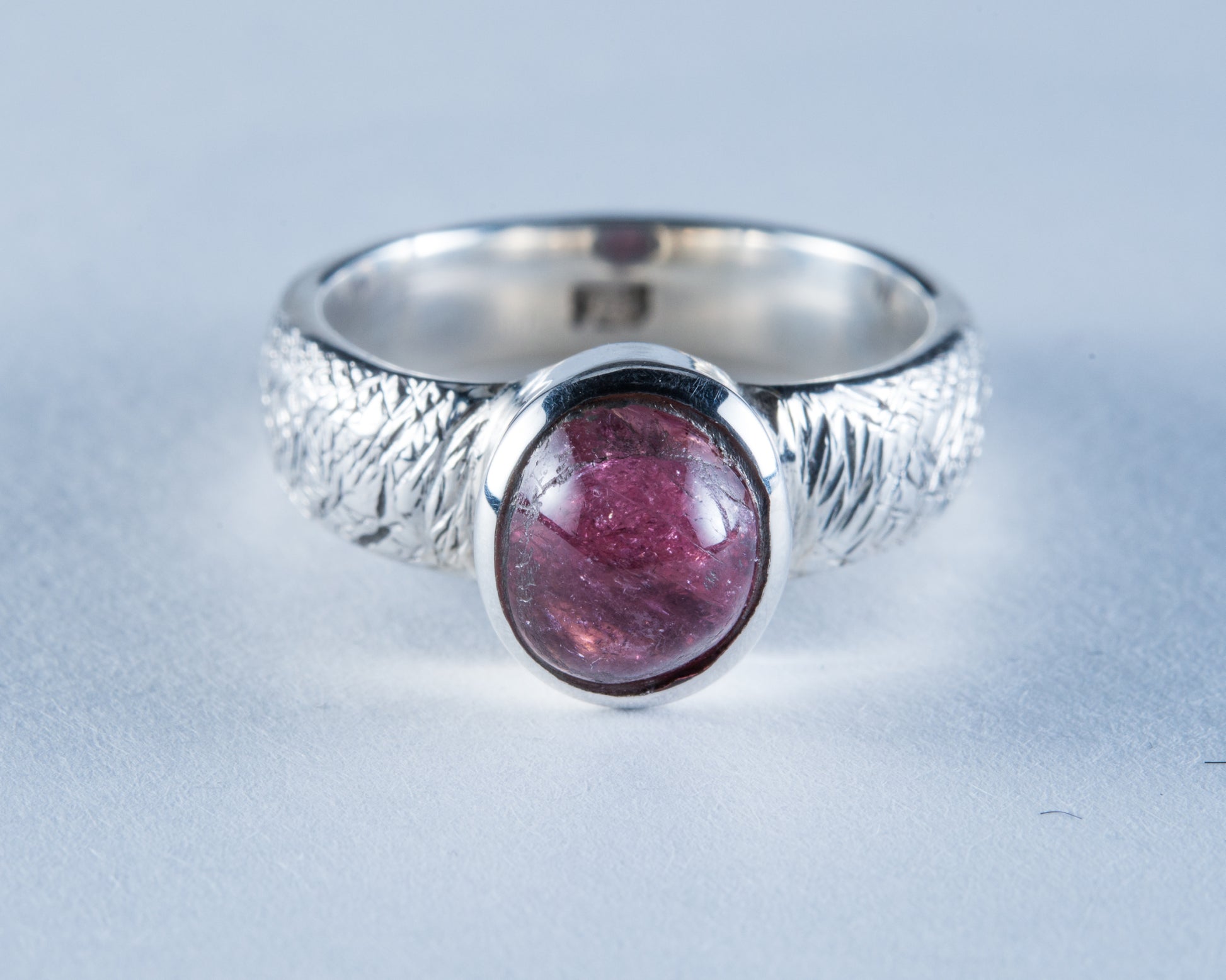 Pink Tourmaline Sterling Silver Ring