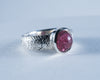 Pink Tourmaline Sterling Silver Ring
