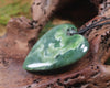 Heart carved from Inanga Pounamu - NZ Greenstone