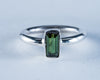 Green Tourmaline sterling silver ring