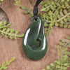Hei Matau or Fish Hook carved from Hapopo Pounamu - NZ Greenstone