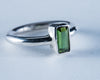 Green Tourmaline sterling silver ring