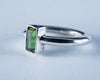 Green Tourmaline sterling silver ring