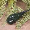Hei Matau or Fish Hook carved from Kawakawa Pounamu - NZ Greenstone