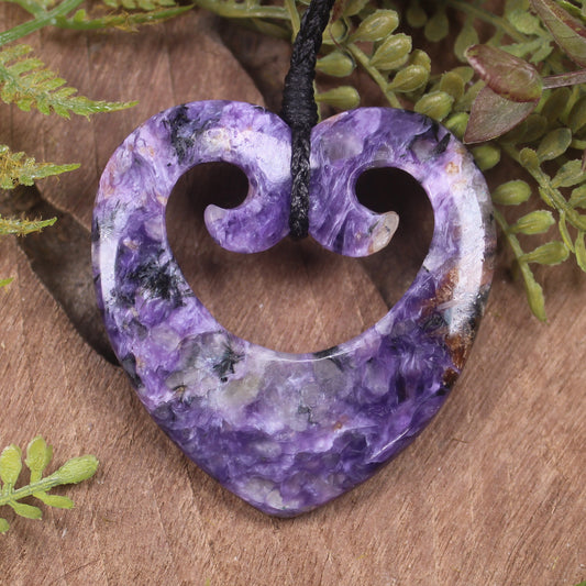 Charoite Koru Heart