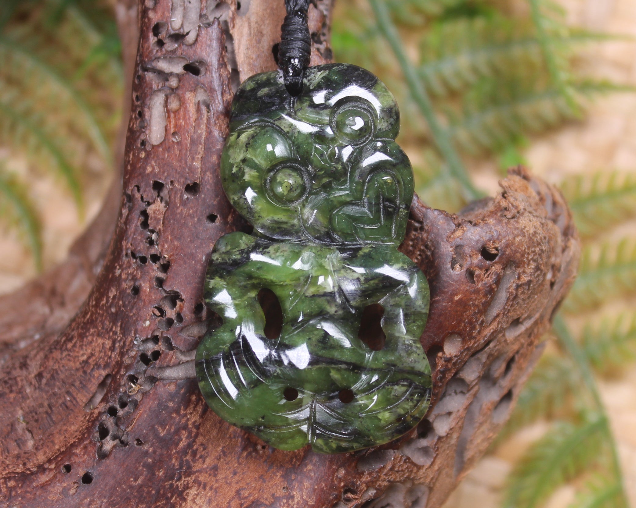 Douglas Creek Pounamu Hei Tiki - NZ Greenstone
