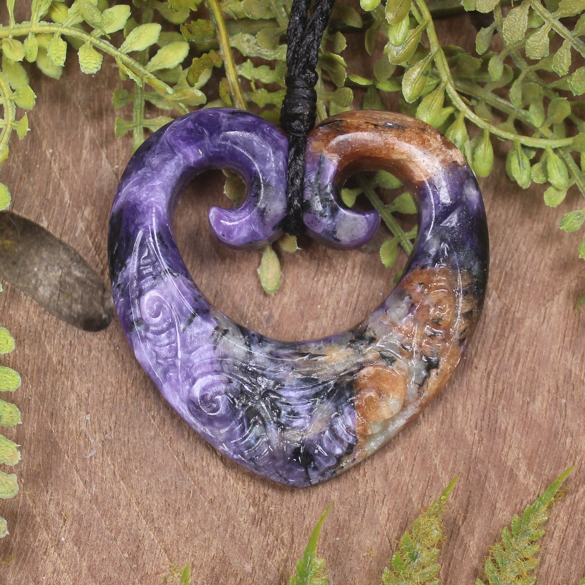 Charoite Koru Heart