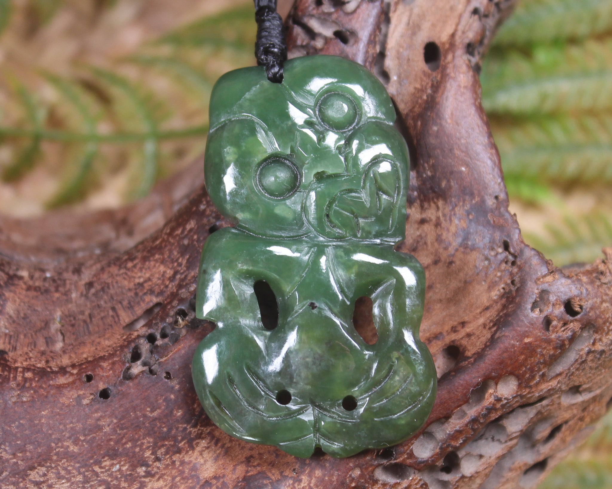 Hapopo Pounamu Hei Tiki - NZ Greenstone