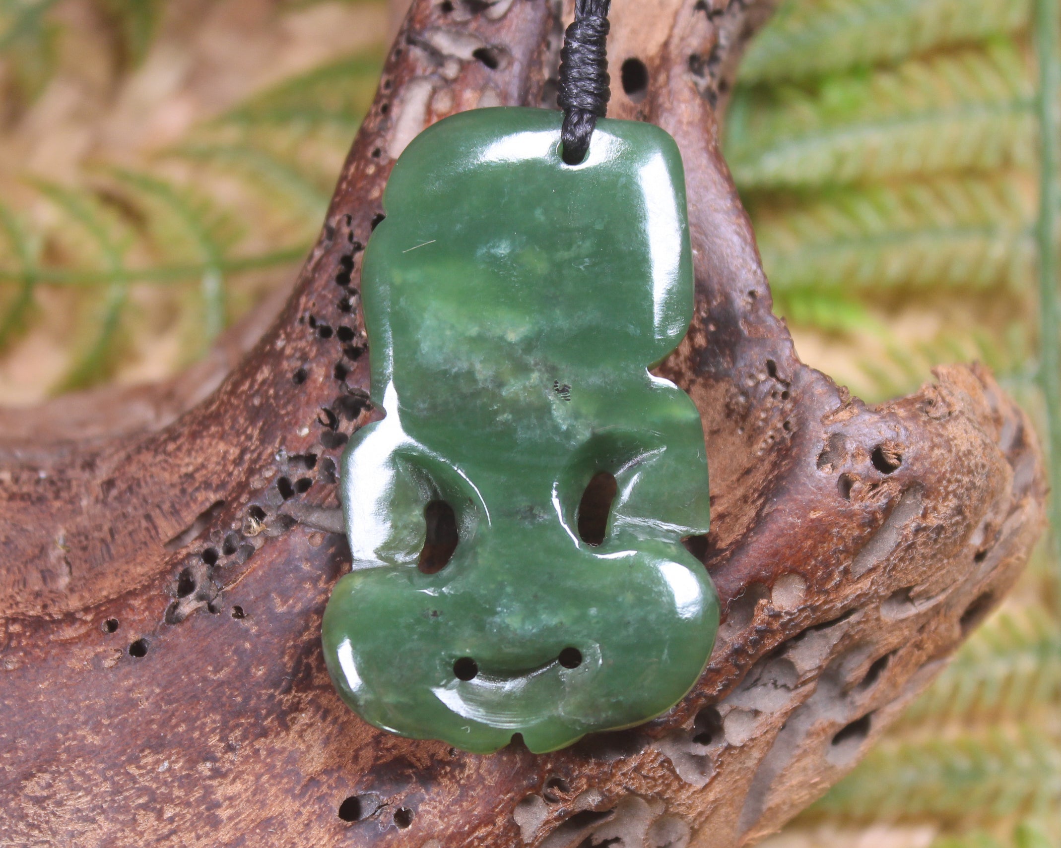 Hapopo Pounamu Hei Tiki - NZ Greenstone
