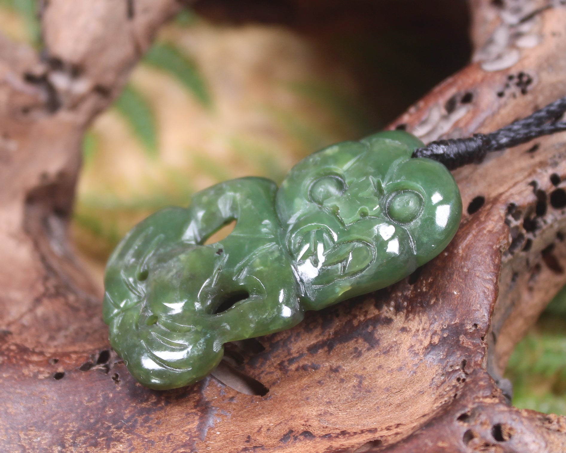 Hapopo Pounamu Hei Tiki - NZ Greenstone
