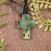 NZ Greenstone Cross pendant 