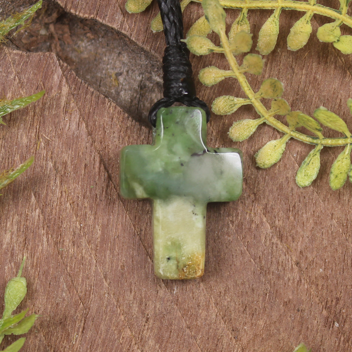 NZ Greenstone Cross pendant 
