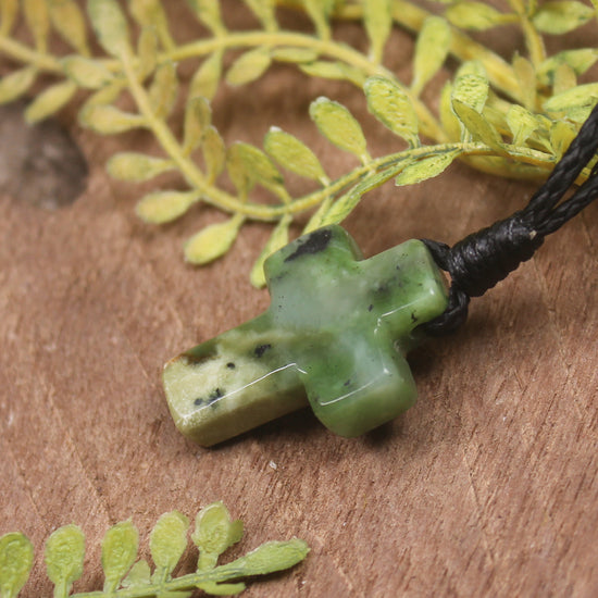NZ Greenstone Cross pendant 