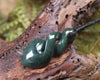 Twist carved from Kawakawa Pounamu - NZ Greenstone