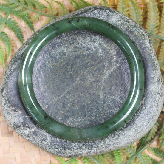 Bangle carved from Hapopo Pounamu - NZ Greenstone