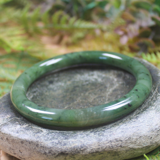 Bangle carved from Hapopo Pounamu - NZ Greenstone