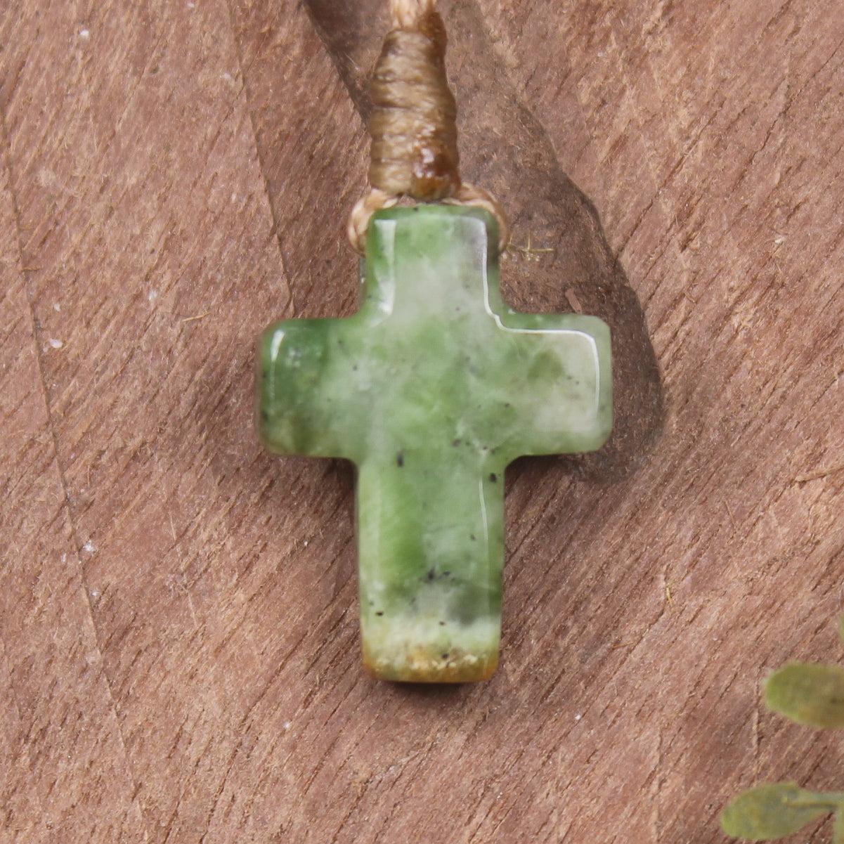NZ Greenstone Cross pendant 