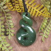 Twist carved from Hapopo Pounamu - NZ Greenstone