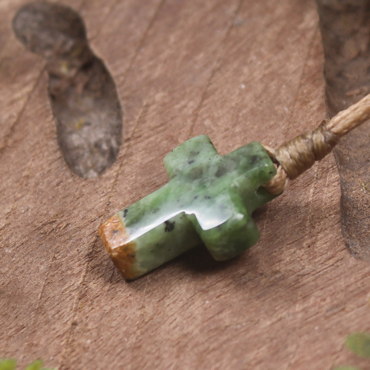 NZ Greenstone Cross pendant 