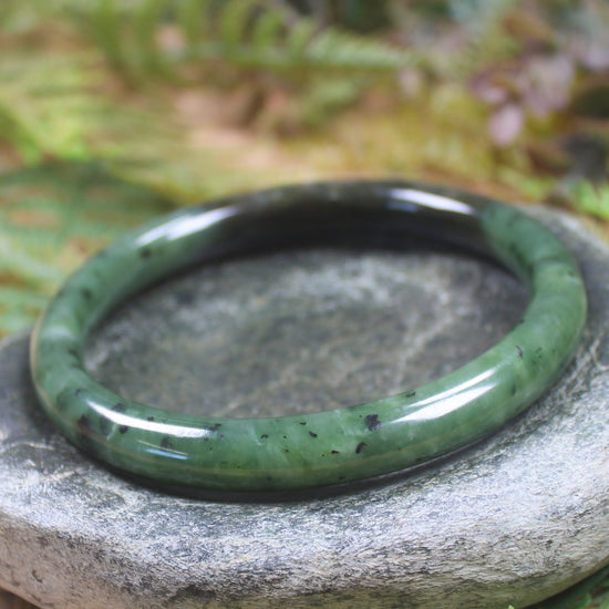 Bangle carved from Hapopo Pounamu - NZ Greenstone