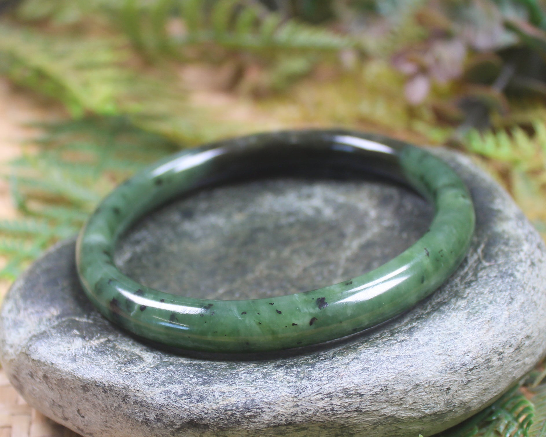Bangle carved from Hapopo Pounamu - NZ Greenstone