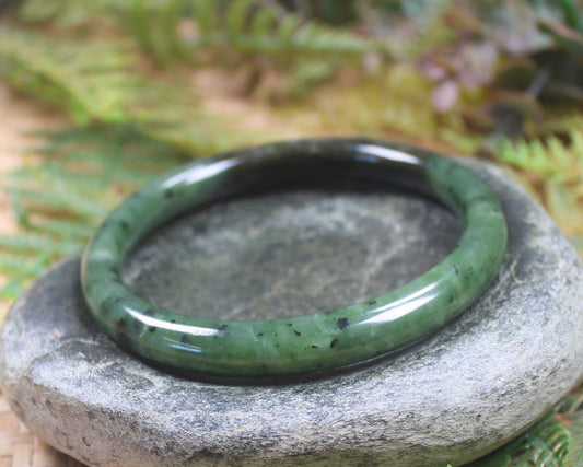 Bangle carved from Hapopo Pounamu - NZ Greenstone