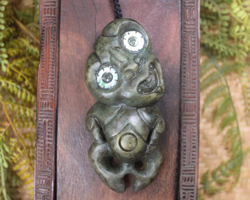 Rimu Pounamu Hei Tiki - NZ Greenstone