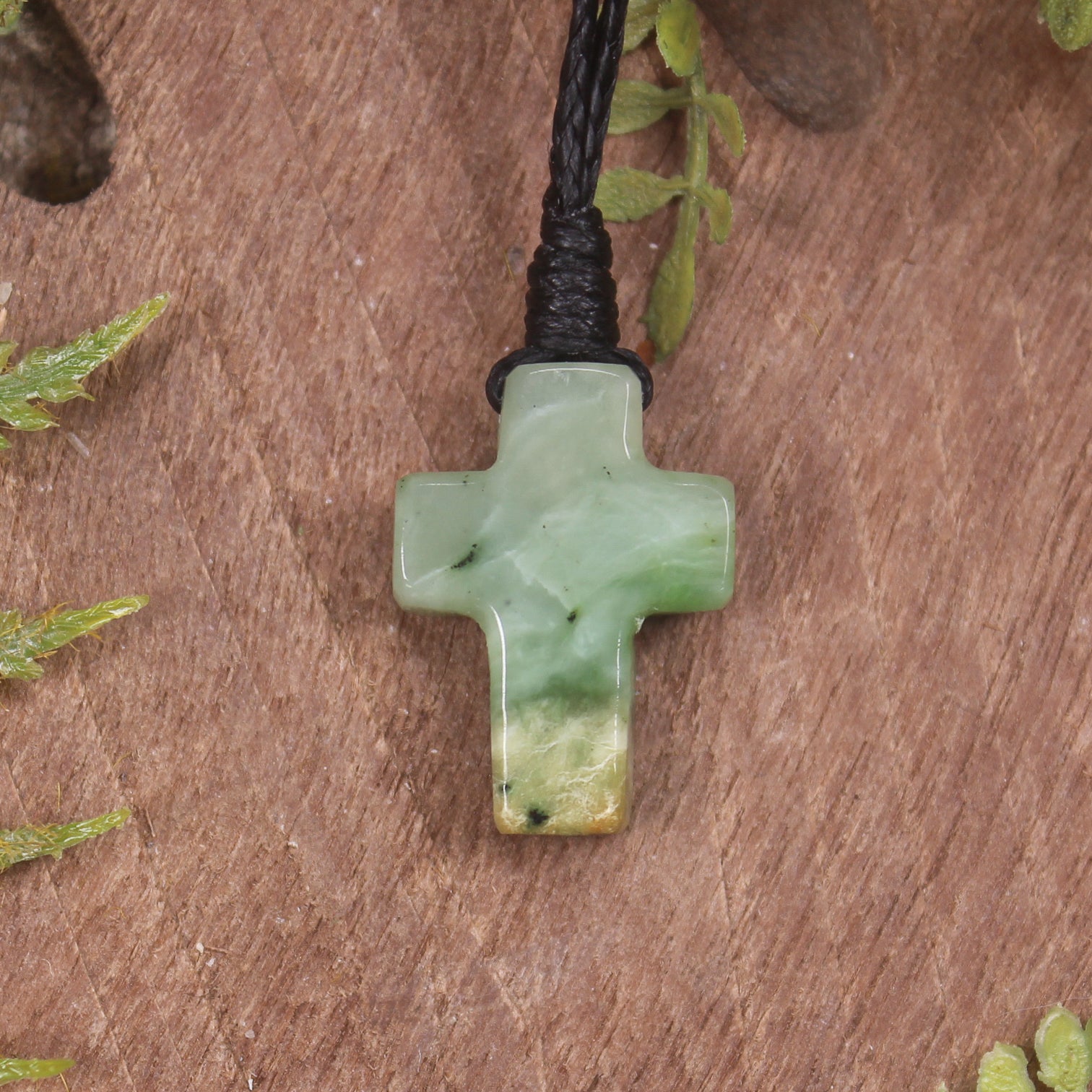 NZ Greenstone Cross pendant 