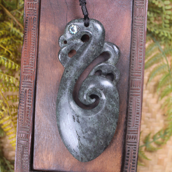Manaia carved from Rimu Pounamu - NZ Greenstone
