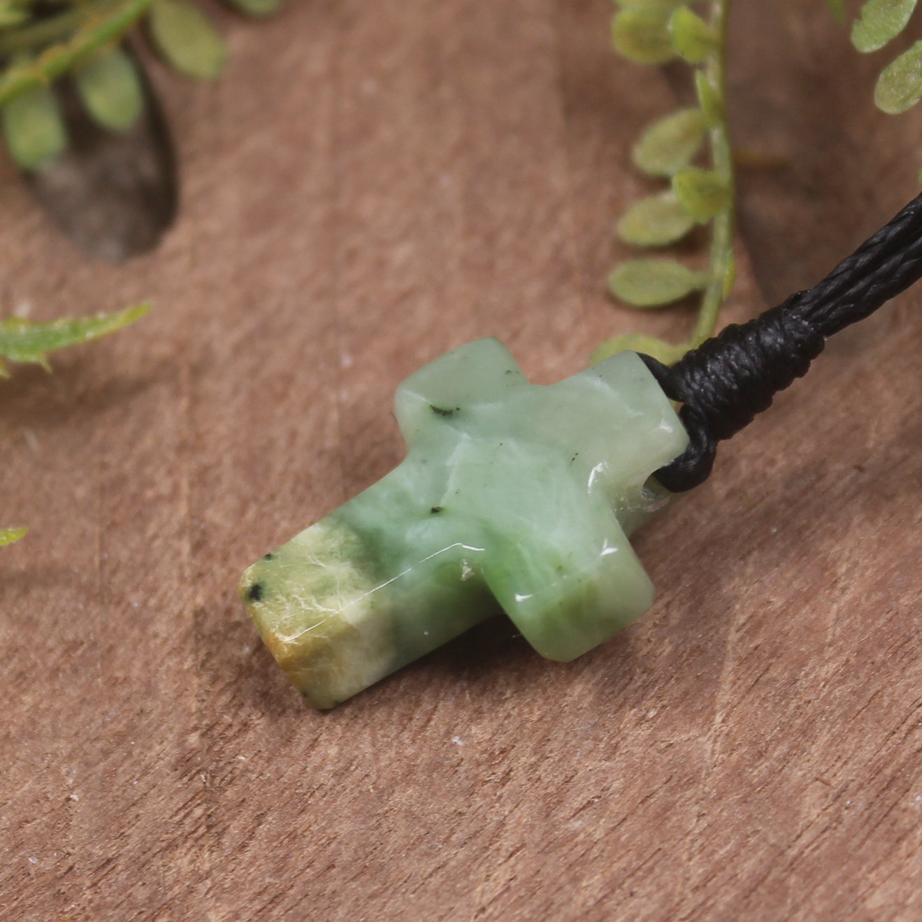 NZ Greenstone Cross pendant 