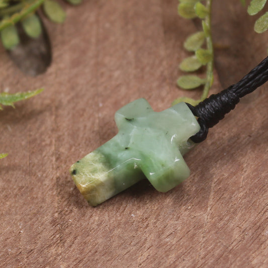 NZ Greenstone Cross pendant 