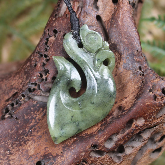 Manaia pendant carved from NZ Serpentine