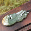 Manaia carved from Flower Jade Pounamu - NZ Greenstone