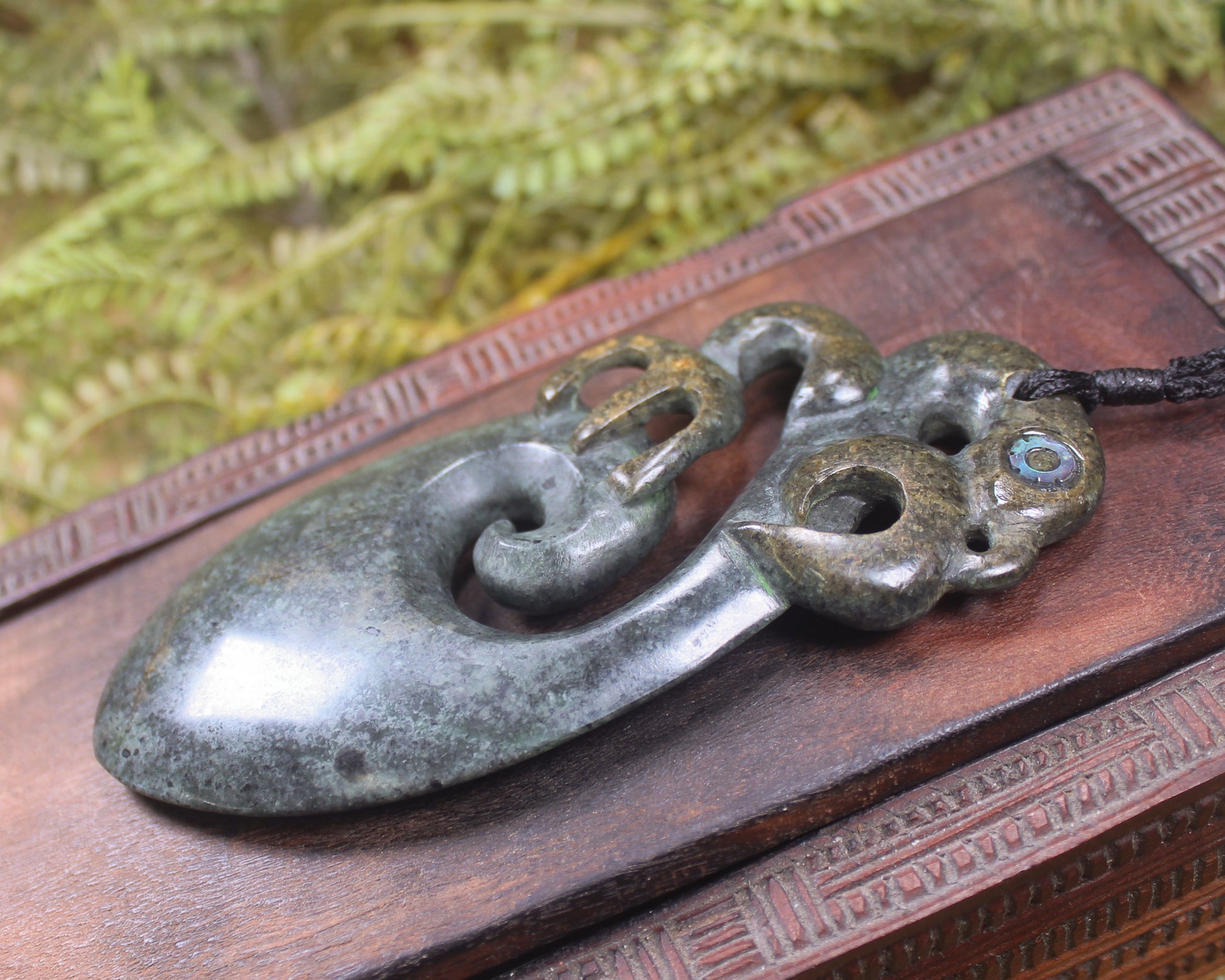 Manaia carved from Rimu Pounamu - NZ Greenstone