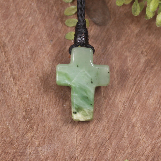 NZ Greenstone Cross pendant 